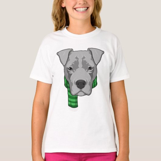 Dog met Scarf T-shirt (Voorkant)