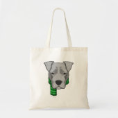 Dog met Scarf Tote Bag (Voorkant)