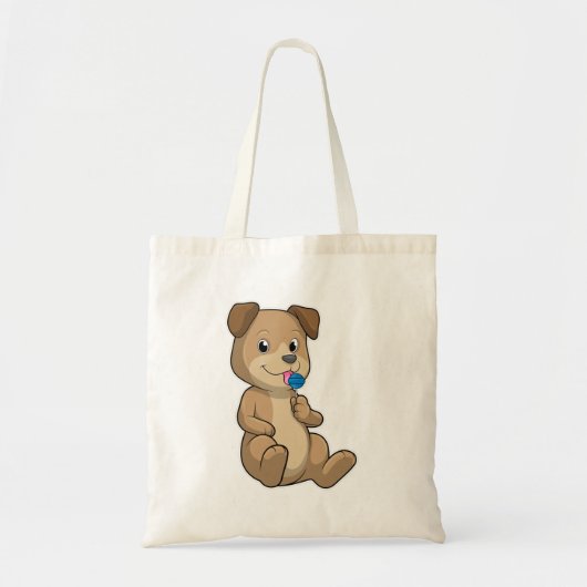 Dog met Sweets Lollipop Tote Bag (Voorkant)