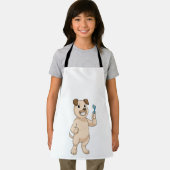 Dog met tandenborstel schort (Insitu)