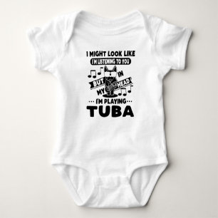 Dog met Tuba Music Tubaist Tubist Tuba Romper