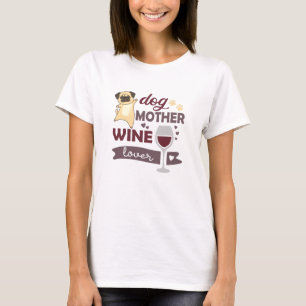 Dog moeder wijnoogst crème dog voor mistress t-shirt