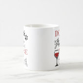 Dog Moeder Wine Lover Cute Women Funny Quote Koffiemok (Center)
