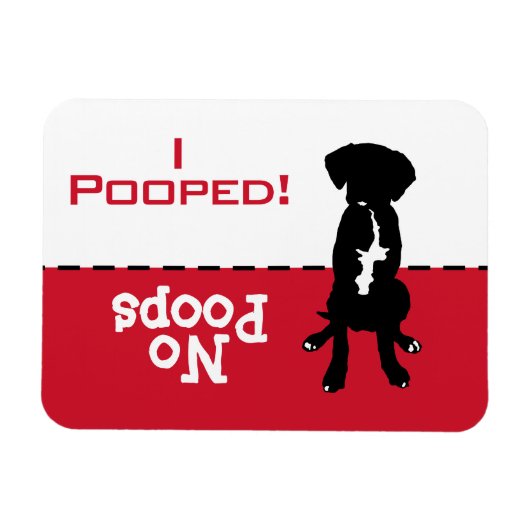 Dog moet naar potty Poop Magnet, Great Dane Lab. Magneet (Horizontaal)