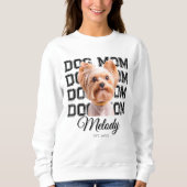 Dog Mom Custom Dog Photo Trui (Voorkant)
