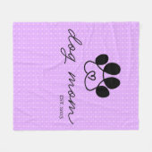  dog mom customizable lilac fleece deken (Voorkant (Horizontaal))