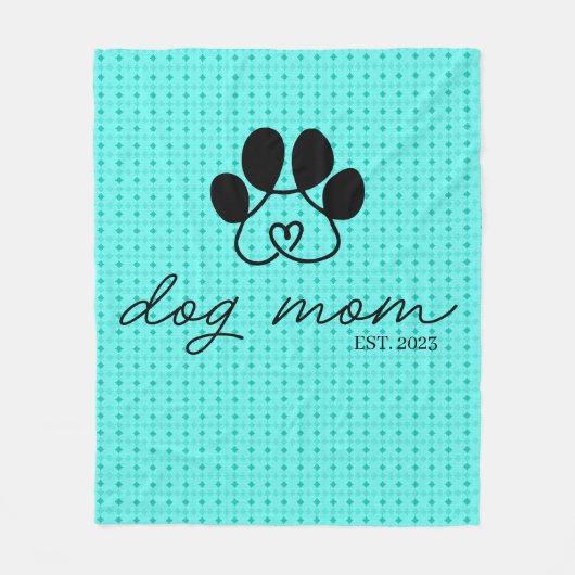  dog mom customizable mint green fleece deken (Voorkant)