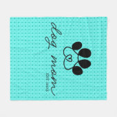  dog mom customizable mint green fleece deken (Voorkant (Horizontaal))
