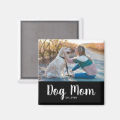 Dog Mom Established Photo Gift Magnet (Recto/Verso)