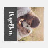 Dog Mom Established Script Photo Fleece Deken (Voorkant (Horizontaal))