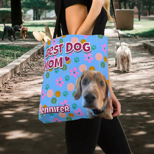 Dog Mom Gift, Gepersonaliseerde Pet Foto Verjaarda Draagtas