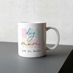 Dog Mom - Kleurrijke Pet Lover VOOR MOEDERS Koffiemok