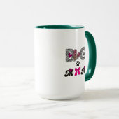 Dog Mom Leopard Heart Mug -Mom Lover Gift  (Devant droit)