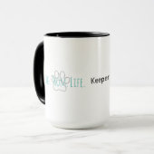 Dog Mom Life Funny Dog Gezegde Paw Print Mok (Voorkant links)