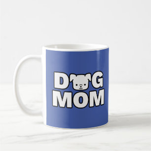 DOG MOM-Mok (blauw) Koffiemok