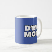 DOG MOM Mug (bleu) (Devant droit)