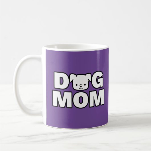 DOG MOM Mug (violet) (Gauche)