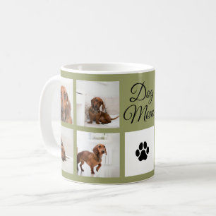 Dog Mom Paw Print Acht foto's Aangepast Koffiemok