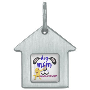 Dog Mom Pet Tag - "Voor altijd in mijn hart" Kat e Huisdieren Naamplaatje
