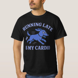 Dog Mom Running Late Is My Cardio Cute Retro pet T-shirt
