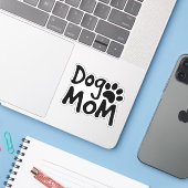 Dog Mom sticker (Laptop met iPhone)