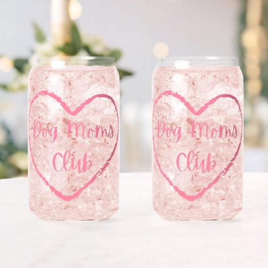 Dog Moms Club Drink lessen (set van 2 ) Blikvorm Glas (Insitu (Huwelijk))