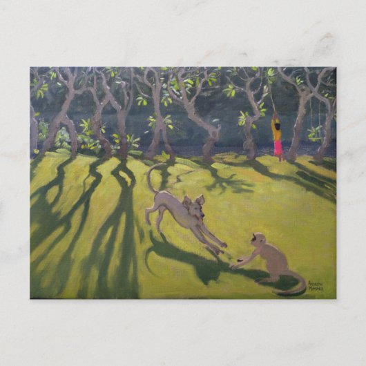 Dog & Monkey 1998 Briefkaart (Voorkant)