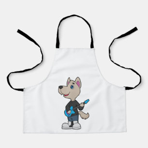 Dog Musician Guitar Music Schort