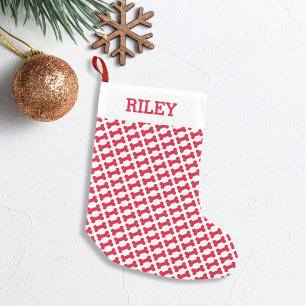Dog Name Red Dog Bone Persoonlijk Kerstmis Kleine Kerstsok