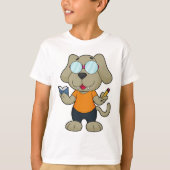 Dog Nerd Book Glasses T-shirt (Voorkant)