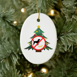 Dog No Pee Sign Keramisch Ornament