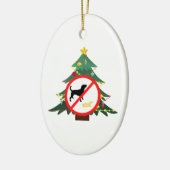 Dog No Pee Sign Keramisch Ornament (Links)