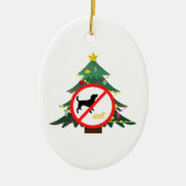 Dog No Pee Sign Keramisch Ornament (Voorkant)