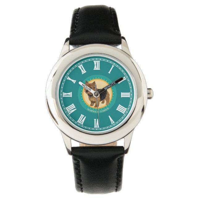 Dog norwich terrer horloge (Voorkant)