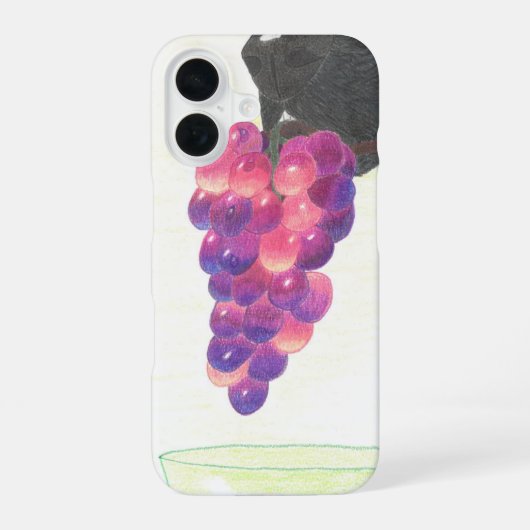 Dog nose and grape phone case iPhone 16 hoesje (Achterkant)