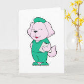 Dog Nurse Kaart (Gele Bloem)
