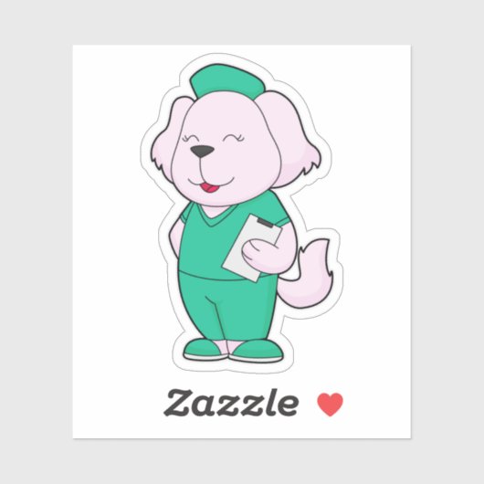 Dog Nurse Sticker (Vel)