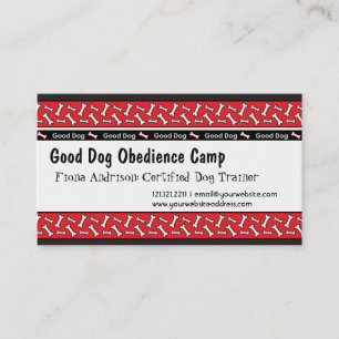 Dog Obedience Classes Dog Trainer Visitekaartjes