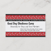 Dog Obedience Classes Dog Trainer Visitekaartjes (Achterkant)