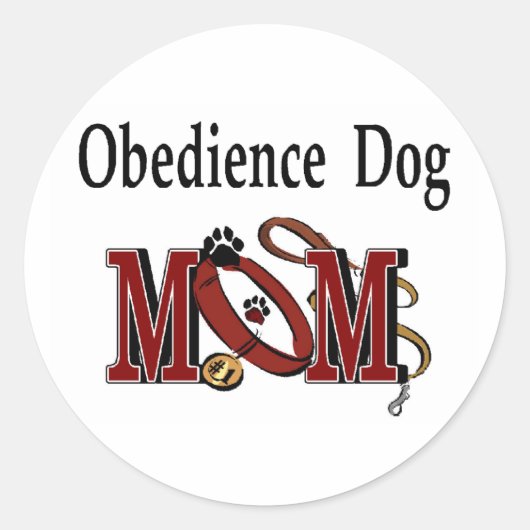 Dog Obedience Mam Gifts Ronde Sticker (Voorkant)