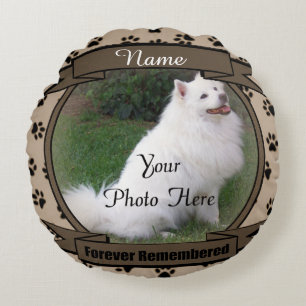Dog of Cat Forever Herinnering Pet Memorial Rond Kussen