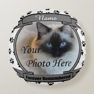 Dog of Cat Forever Herinnering Pet Memorial Rond Kussen