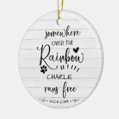 Dog of Cat Pet Memorial Schattig Rustige foto Keramisch Ornament (Links)