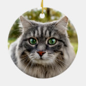 Dog of Cat Pet Memorial Schattig Rustige foto Keramisch Ornament (Achterkant)