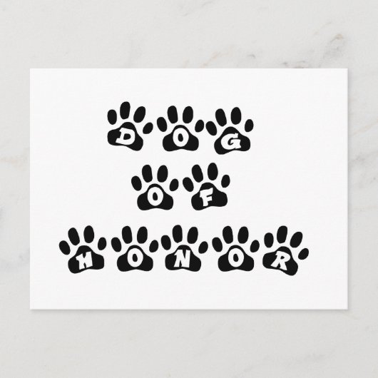 Dog of Honor Briefkaart (Voorkant)