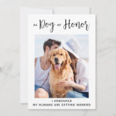 Dog of Honor Pet Wedding Dog Save The Date (Voorkant)
