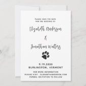Dog of Honor Pet Wedding Dog Save The Date (Achterkant)