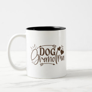 Dog oma tweekleurige koffiemok