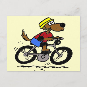 Dog on Bike Briefkaart