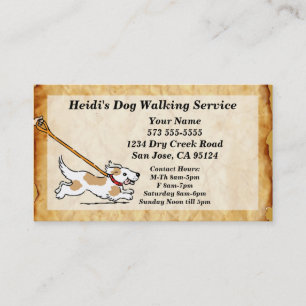 Dog on Leash Dog Walking Service Visitekaartje